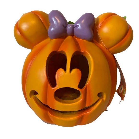 NWT. Ruz Disney 10 Inch Minnie Mouse Pumpkin Light Up Jack O Lantern - Picture 1 of 8